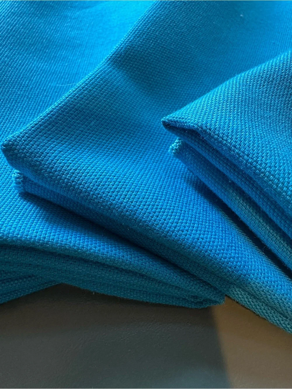 Vintage blue cloth napkins • set of 4